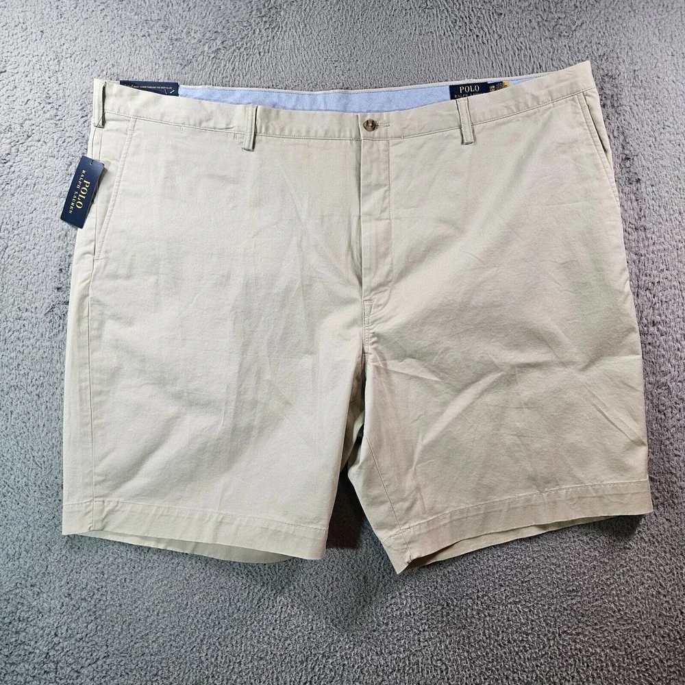 NWT Polo Ralph Lauren Chino Shorts Mens 50B Flat Front Classic Fit 10